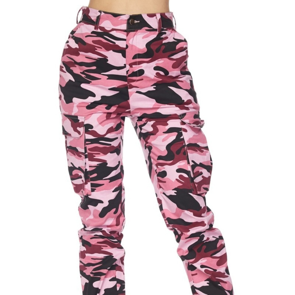Camo Cargo Pants Pink